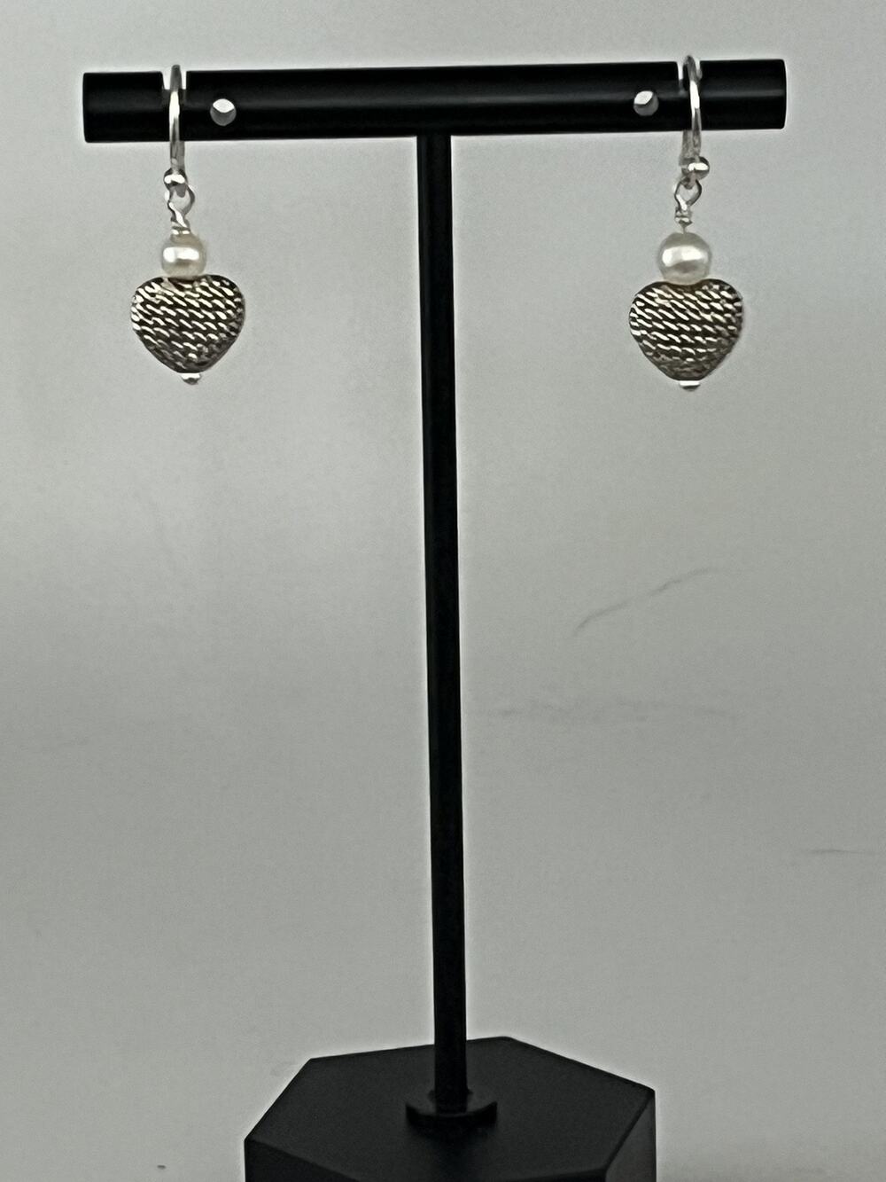 Nadine Leo Mississippi River Pearl Co Sterling Silver Pearl Earrings